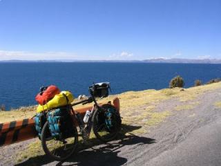 The steed on the shores of Lake Titicaca