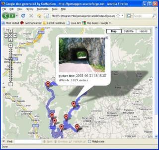 example of generated google map
