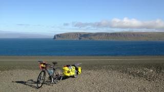 One of our bikes located somewhere along the the Húnaflói on our way to Hólmavík.