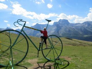The famous giant bike sculptures, Col d'Aubisque